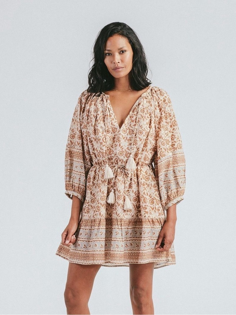 [EUC] $198 CLEOBELLA Rosy Mini Dress. Size Small. Missing belt - Picture 2 of 7